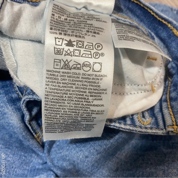 Levi’s Mile High Cropped Wide Leg Jeans W28 L25 High Rise Button Fly - Picture 6 of 9